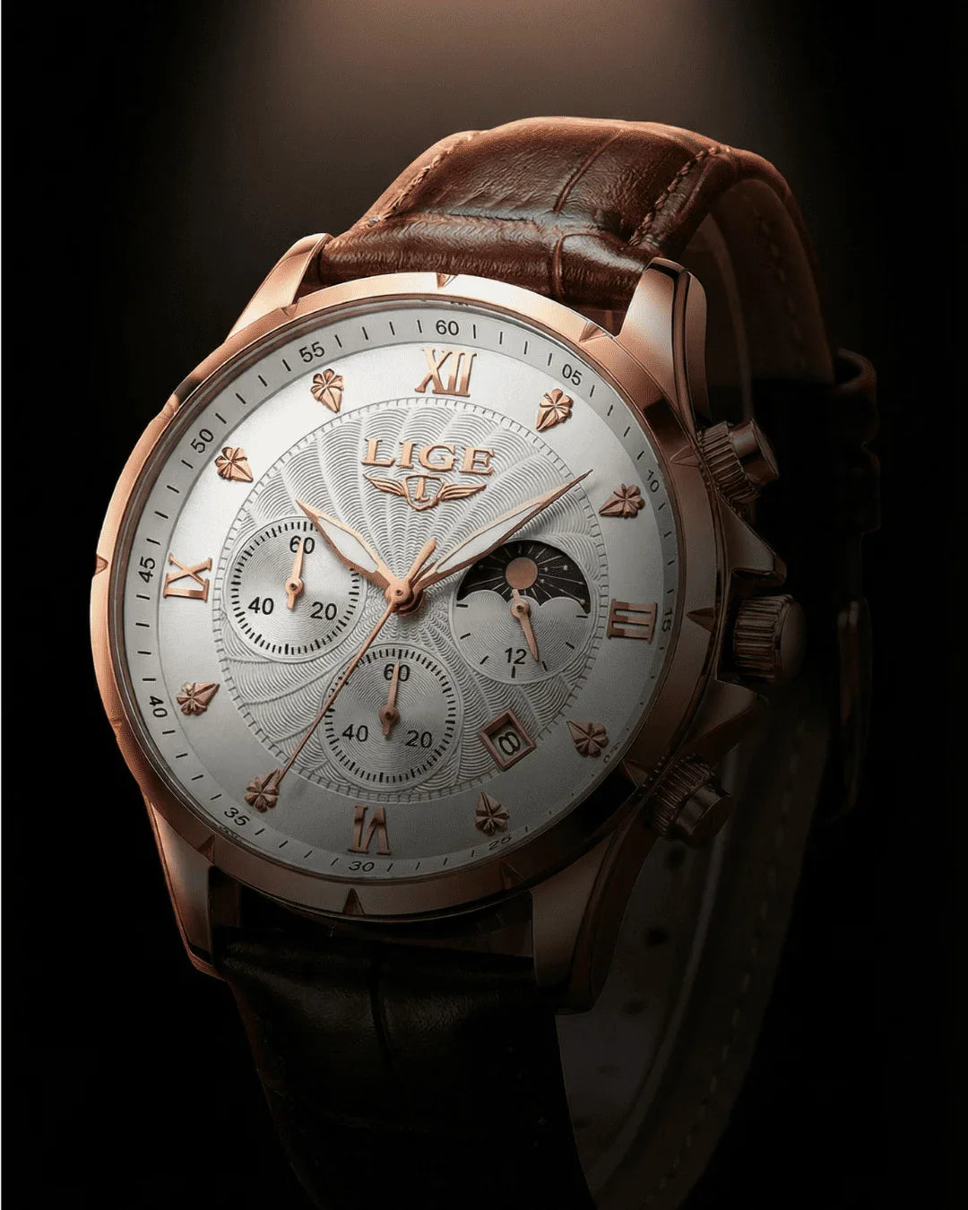 Men's leather strap watches collection – classic analog watches for men with leather band