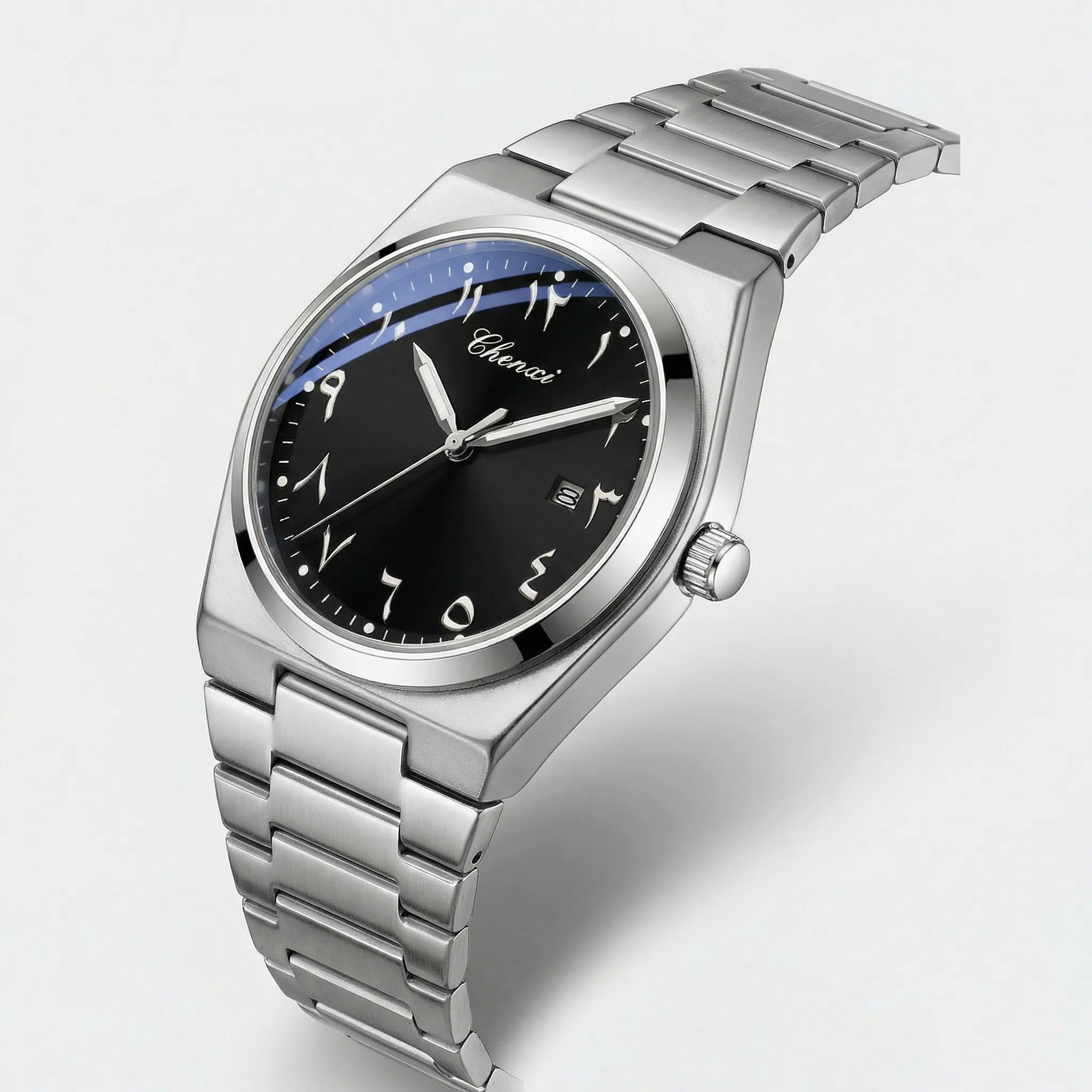 Angled presentation of a classic gold tone watch, a top tier choice among gold watches for men.