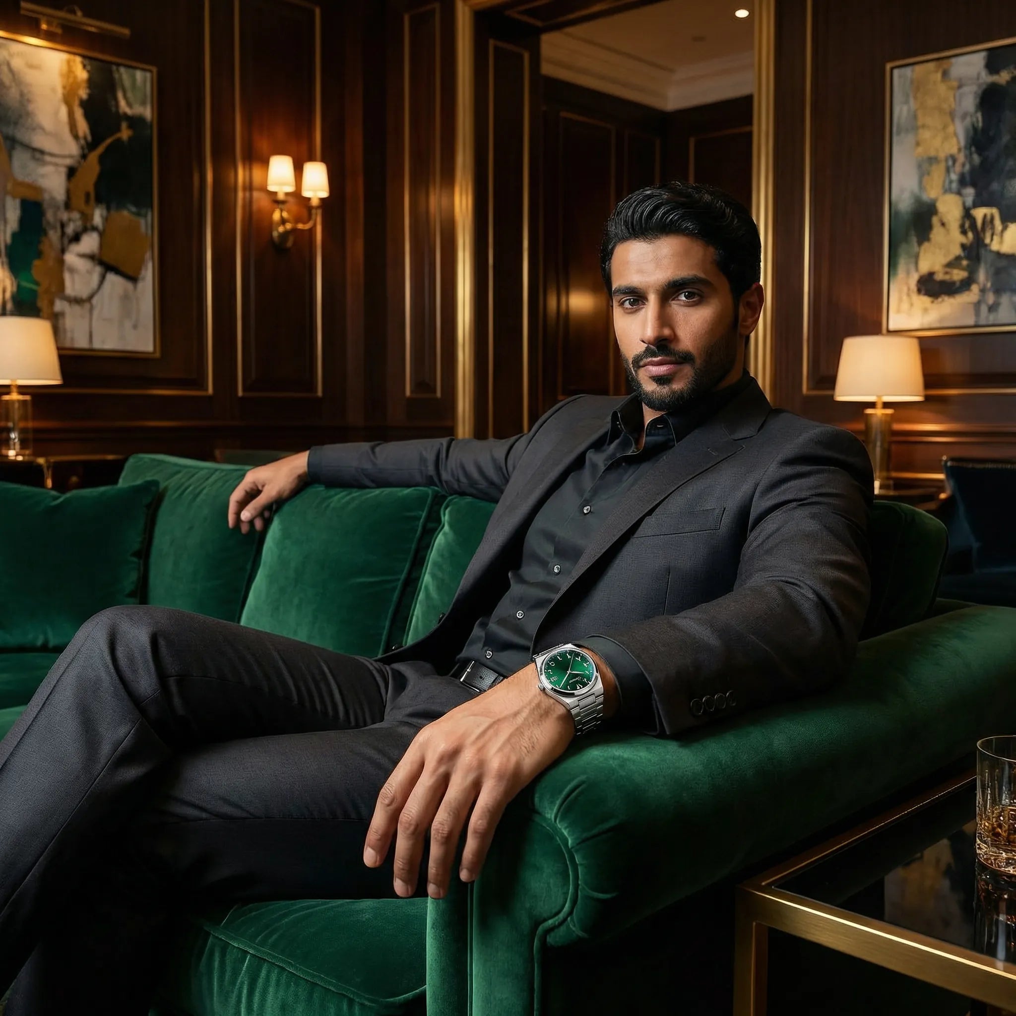 Emerson classic watch with Arabic dial, gold-tone finish