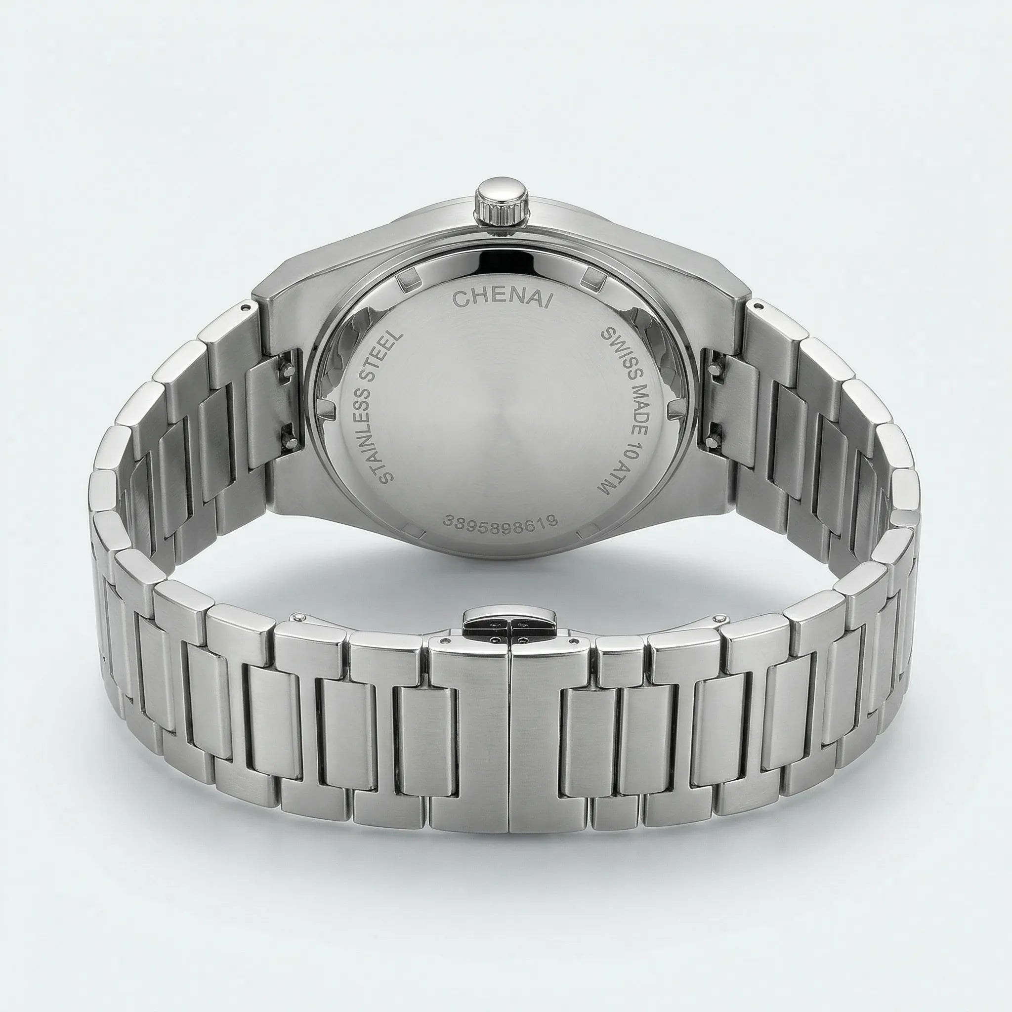 Side profile showing the elegant case of a gold tone watch, a sophisticated dress watch.