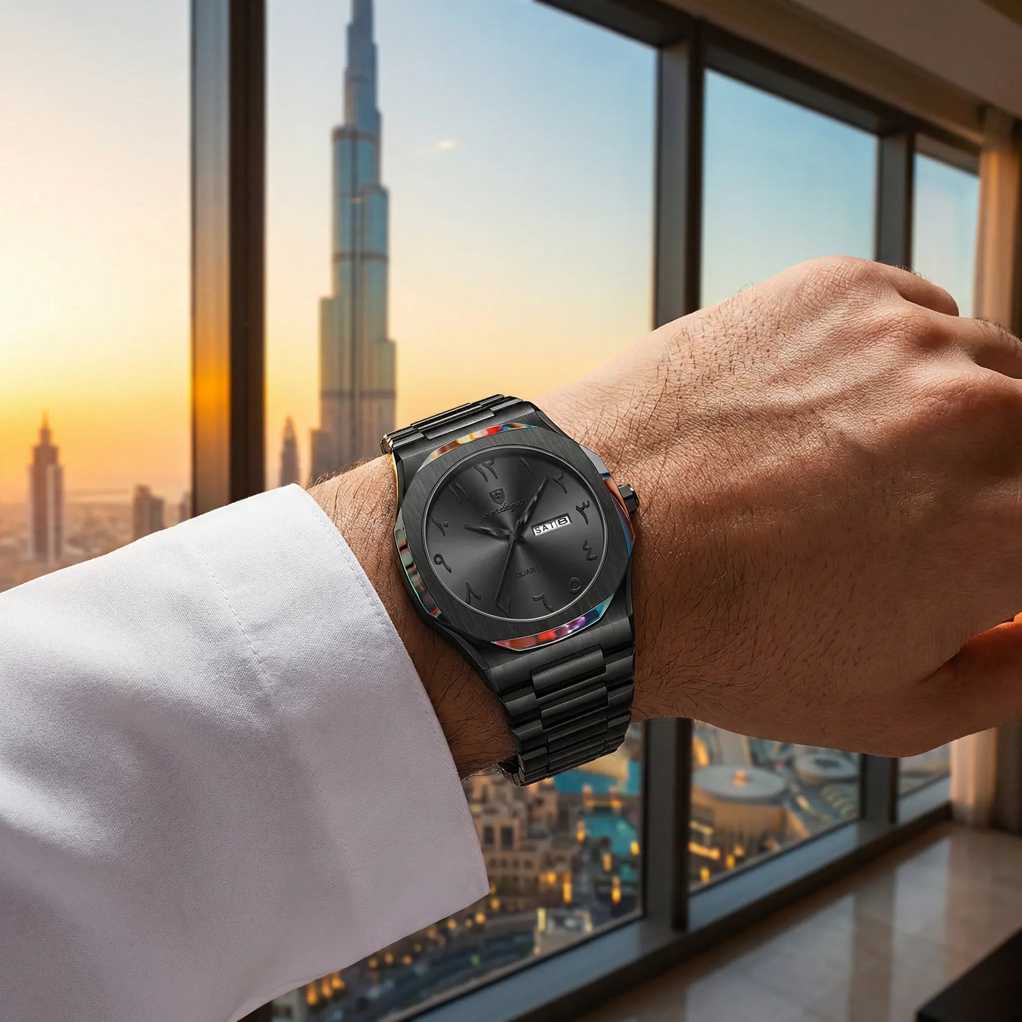 Premium vintage watch with an Arabic dial presented carefully, an excellent choice for men.