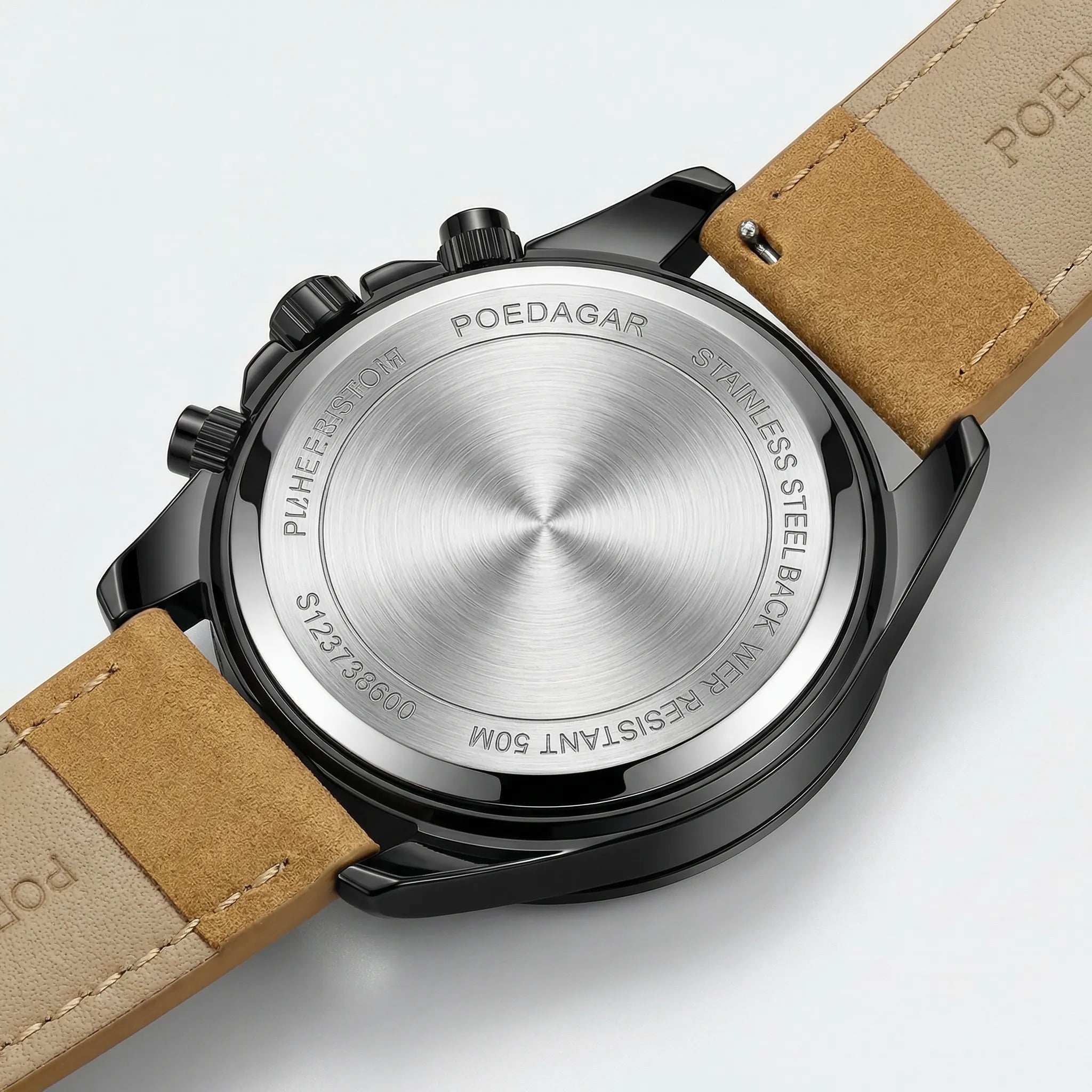 Classic straight-on view of a rugged black and green sport watch, a highly functional analog watch.