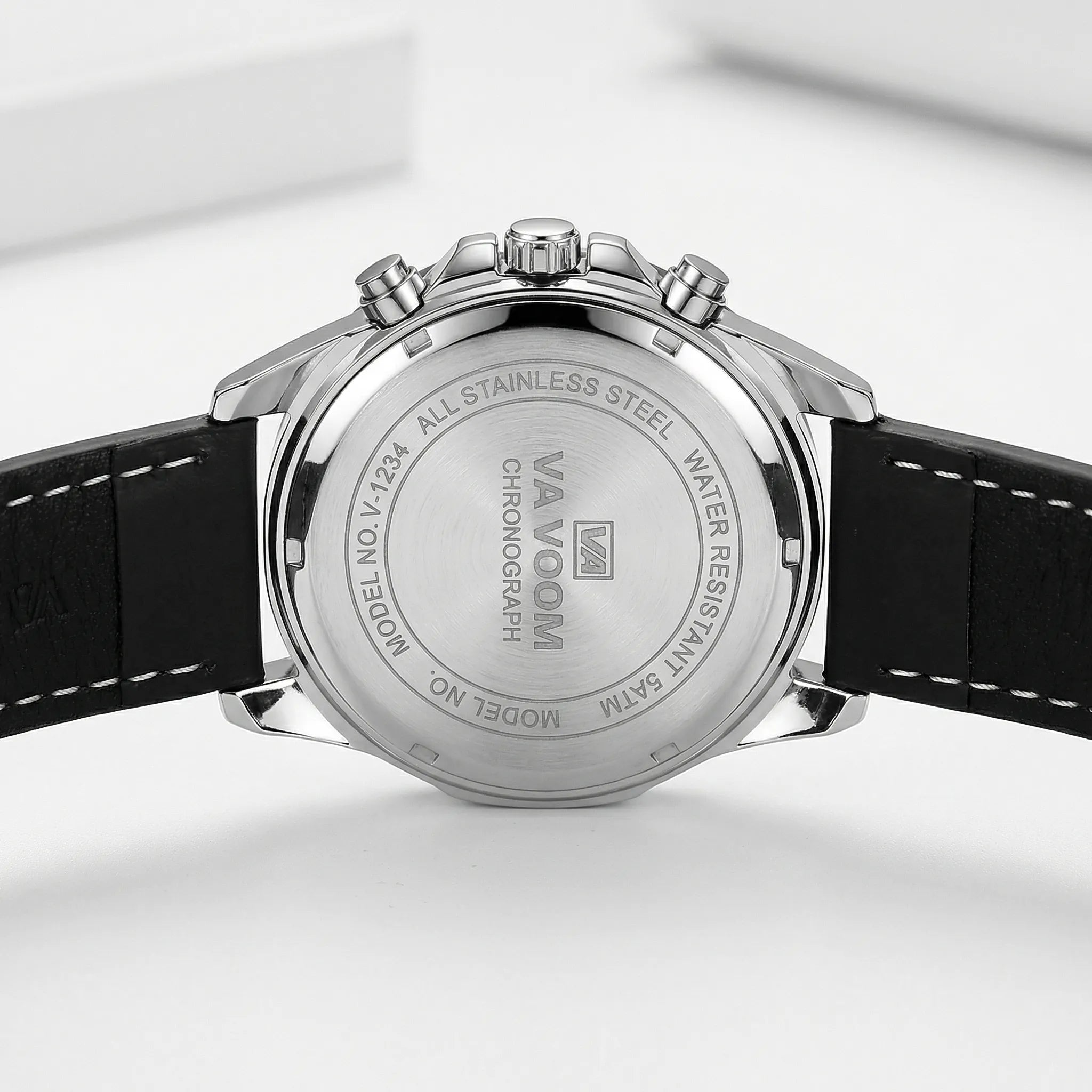 Premium everyday watch with a black leather strap presented beautifully, a perfect gift watch.