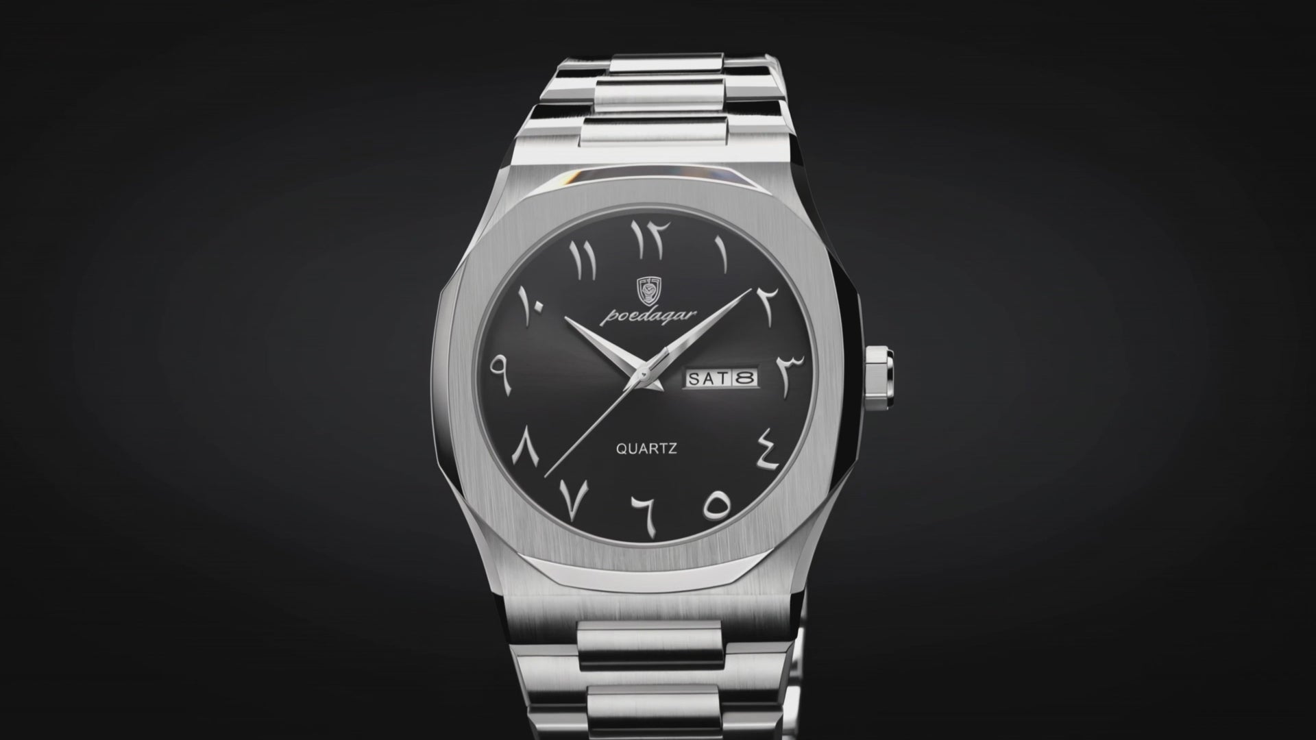 Kingsley Vintage Heritage Arabic Numeral Strap Silver watch arabic dial .