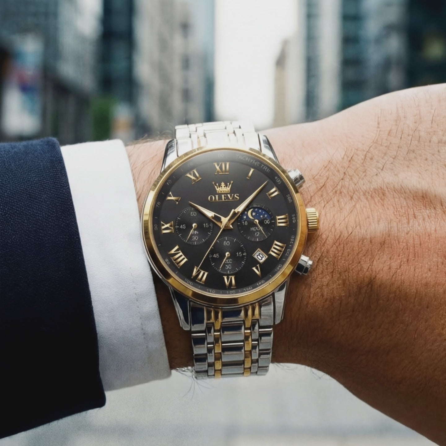 Detailed look at the Aegis Stainless Steel Men's Gold, a gold watches for men.