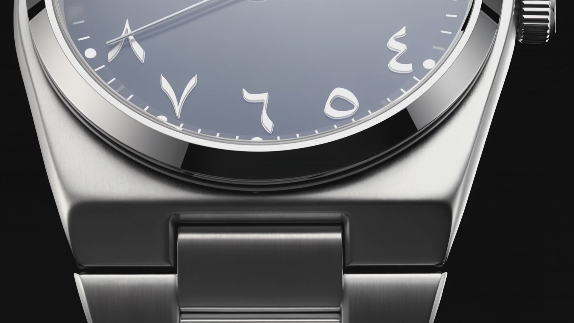 Product showcase of the Emerson Arabic Dial Silver Black Tone Men's - arabic dial watch.