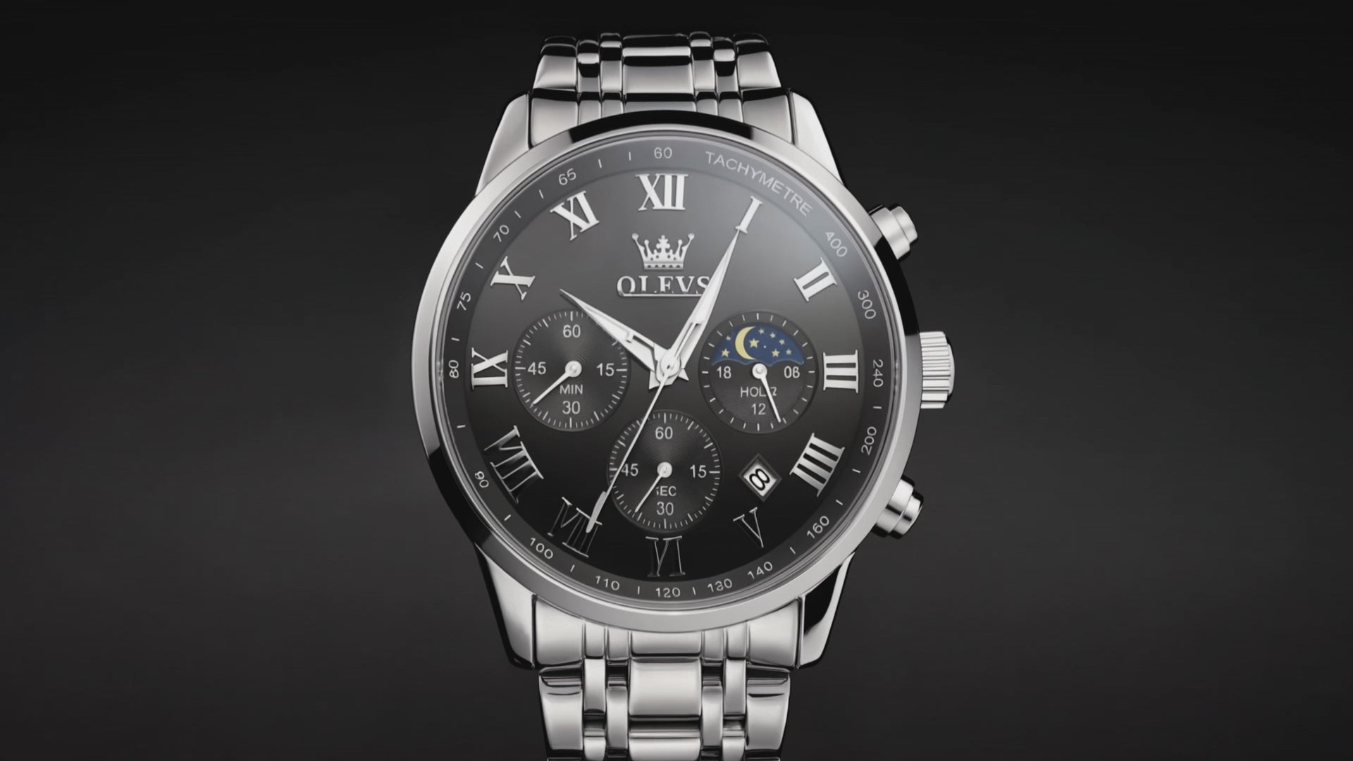 Product showcase of the Aegis Stainless Steel Men's Silver - mens silver watch.