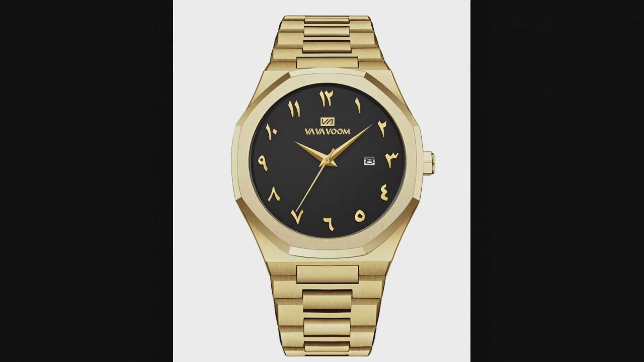 Product showcase of the Men’s Arabic Dial Field Watch2 - arabic number watch.