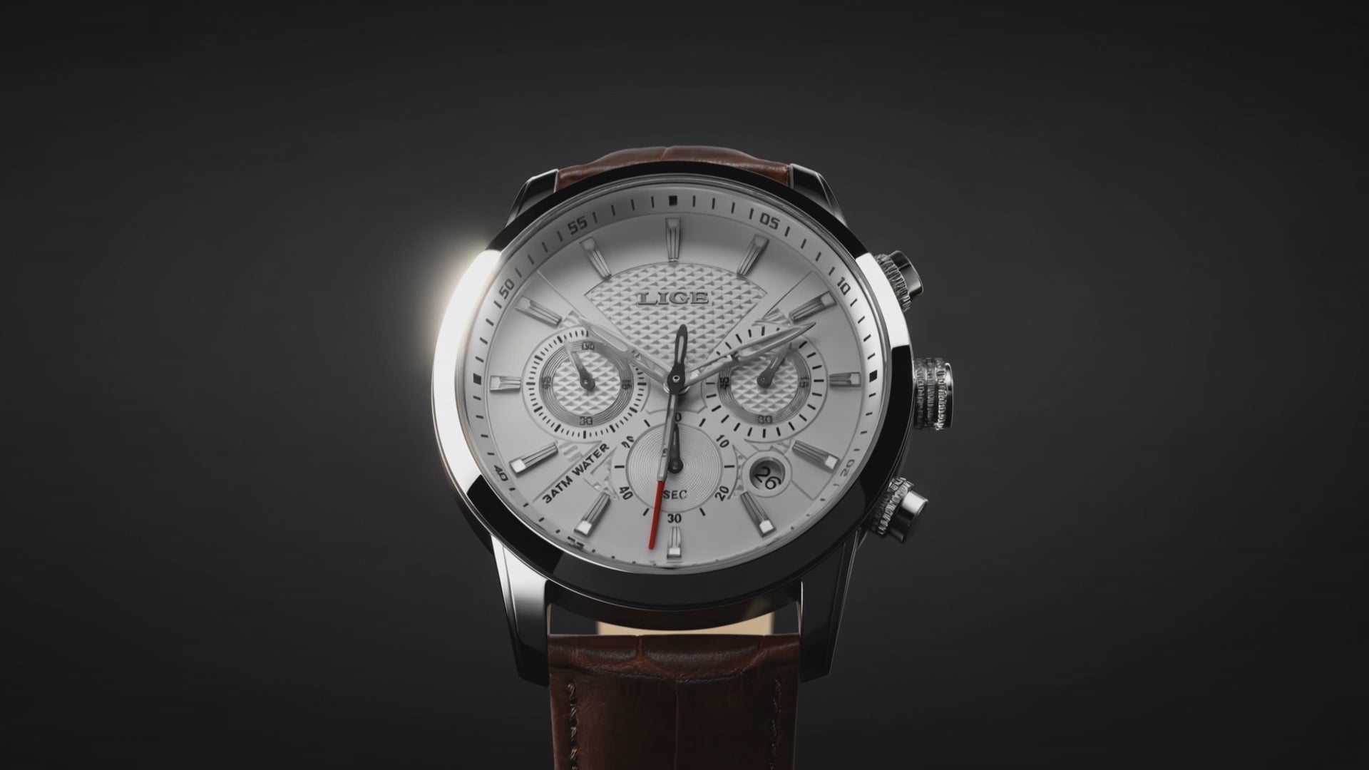 Cambridge White Heritage Leather Strap Men's white watches for men .