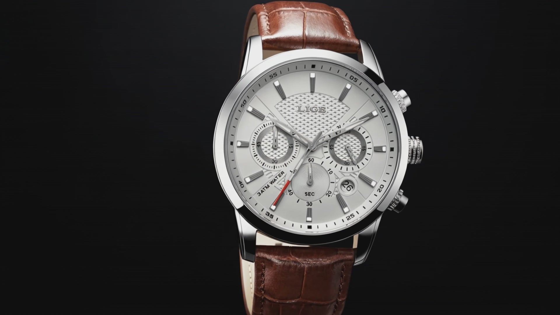Cambridge White Heritage Leather Strap Men's white watches for men .