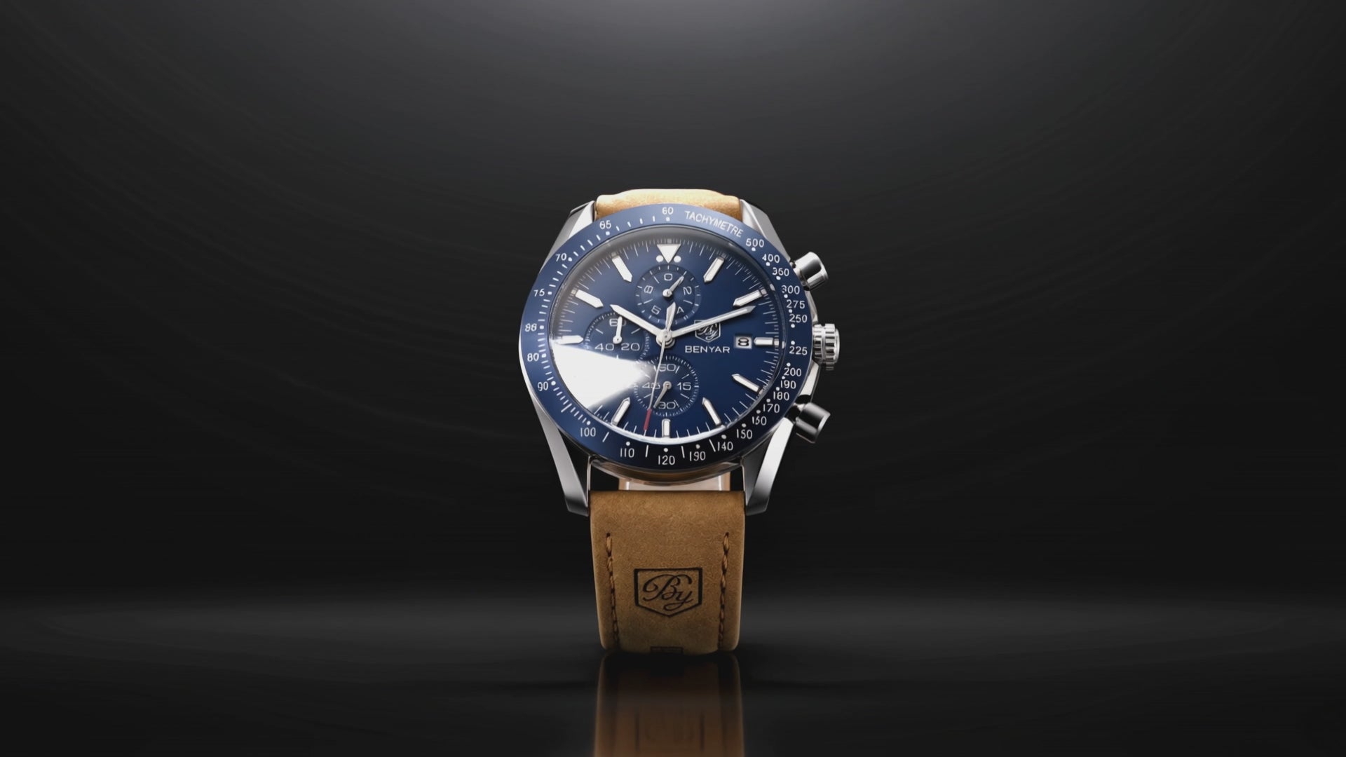 Vanguard Men's Sport Chronograph Racing Luminous Blue quartz chronograph .