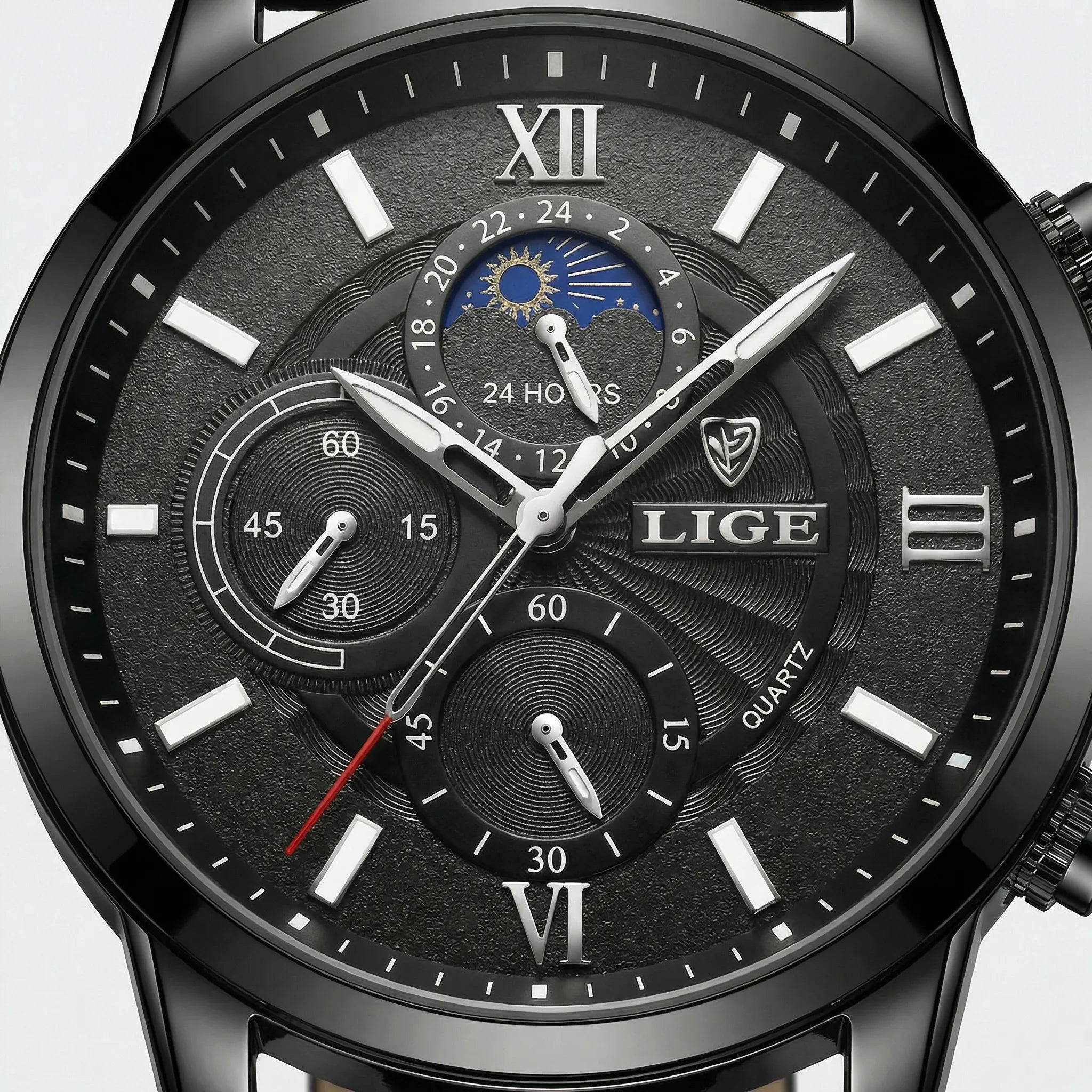 Side profile showing the durable case of a classic casual watch, an excellent simple watch.